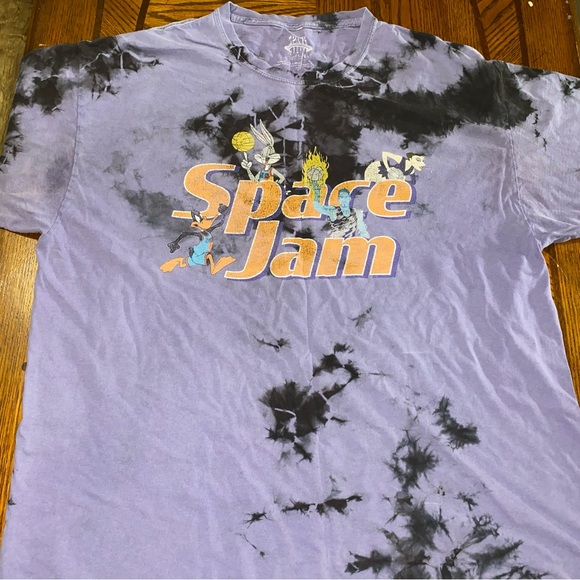 Space Jam Purple Tie-Dye Men's Short Sleeve Tee - Picture 1 of 1